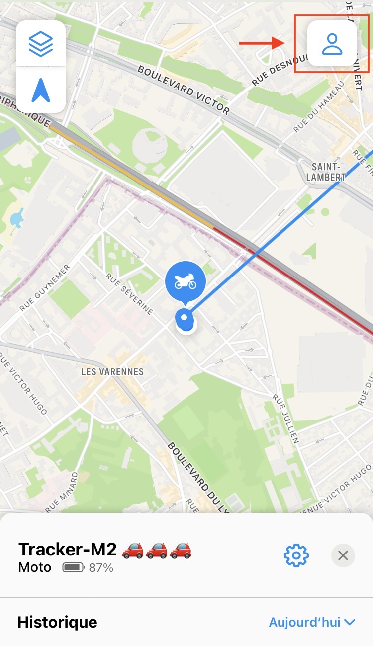 Weiteren Tracker hinzufügen, Schritt 1