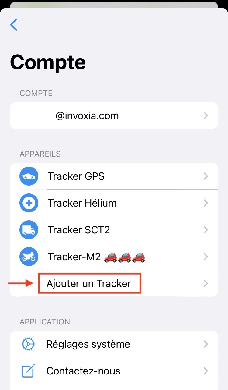 Weiteren Tracker hinzufügen, Schritt 2